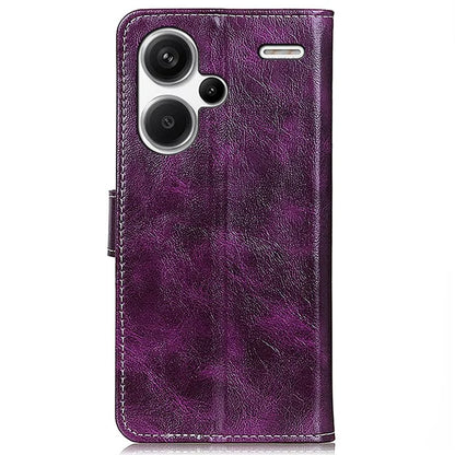 For Xiaomi Redmi Note 13 Pro+ 5G Cell Phone Case PU Leather Crazy Horse Texture Wallet Cover
