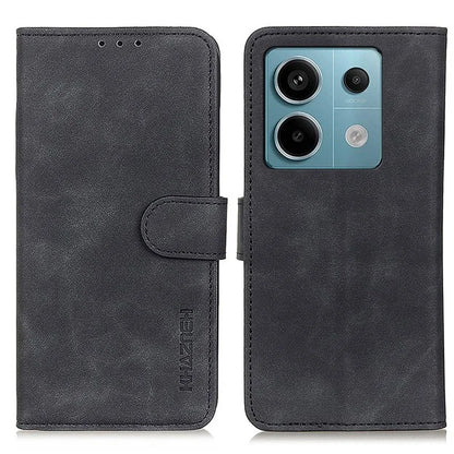 KHAZNEH For Xiaomi Redmi Note 13 Pro 5G / Poco X6 5G Case Retro PU Leather Cell Phone Cover