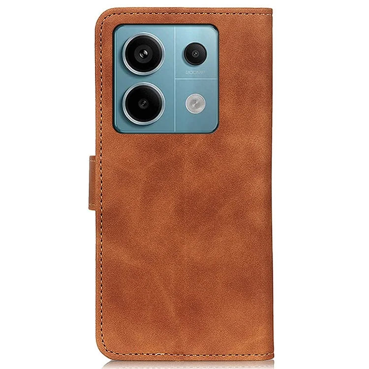 KHAZNEH For Xiaomi Redmi Note 13 Pro 5G / Poco X6 5G Case Retro PU Leather Cell Phone Cover