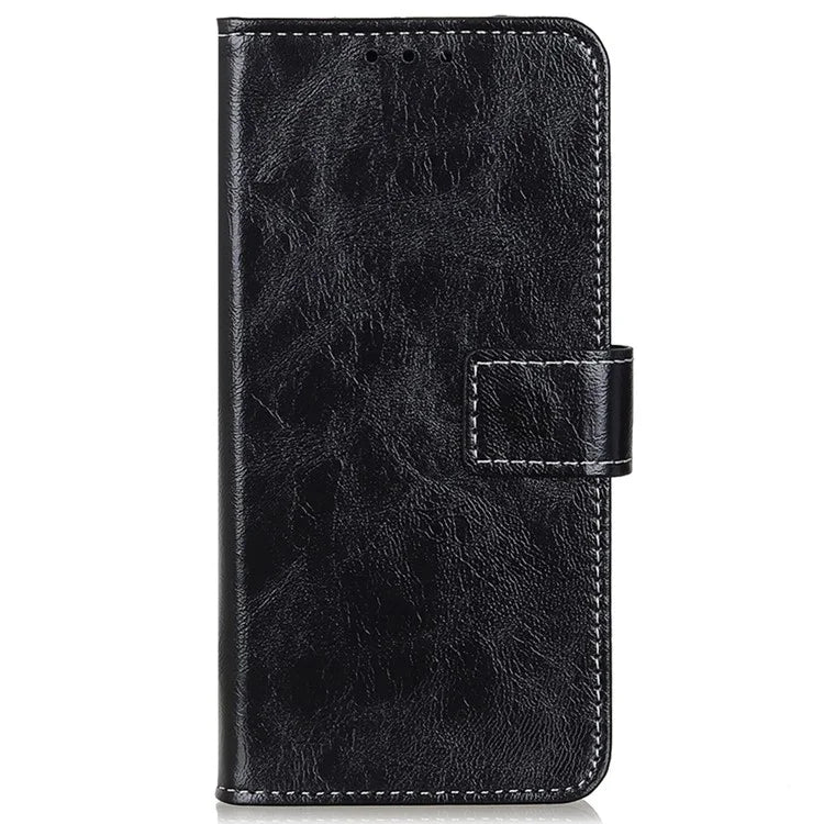 For Xiaomi Redmi Note 13 Pro 5G / Poco X6 5G Cell Phone Case Folio Flip Crazy Horse Texture Leather Cover