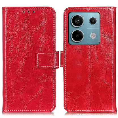 For Xiaomi Redmi Note 13 Pro 5G / Poco X6 5G Cell Phone Case Folio Flip Crazy Horse Texture Leather Cover