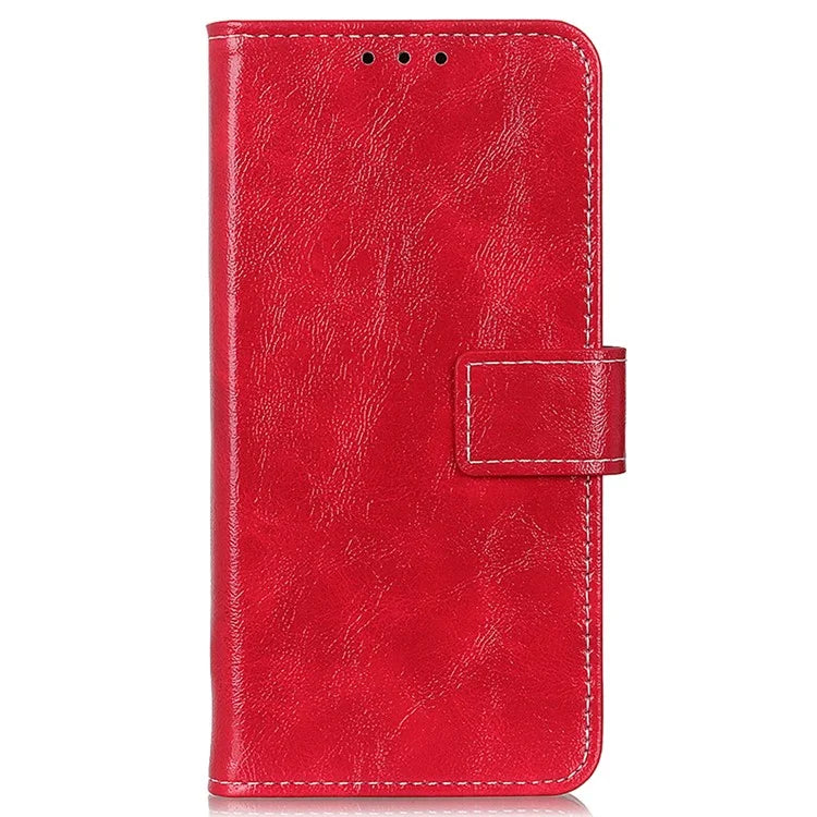 For Xiaomi Redmi Note 13 Pro 5G / Poco X6 5G Cell Phone Case Folio Flip Crazy Horse Texture Leather Cover