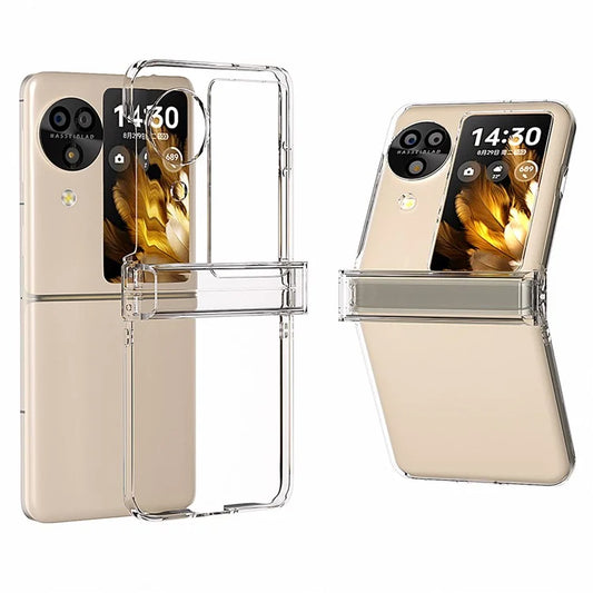 For Oppo Find N3 Flip 5G Clear PC Phone Case Hinge Protection Back Cover