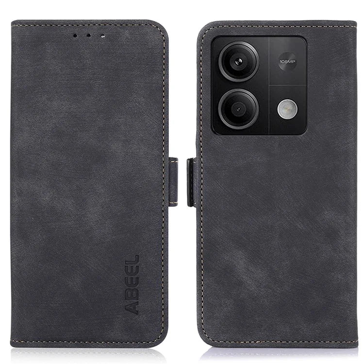 ABEEL For Xiaomi Redmi Note 13 5G Case Retro PU Leather Wallet Flip Phone Protector