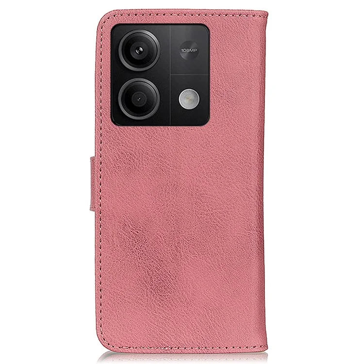 KHAZNEH For Xiaomi Redmi Note 13 5G Cowhide Texture Case Leather Phone Wallet Cover