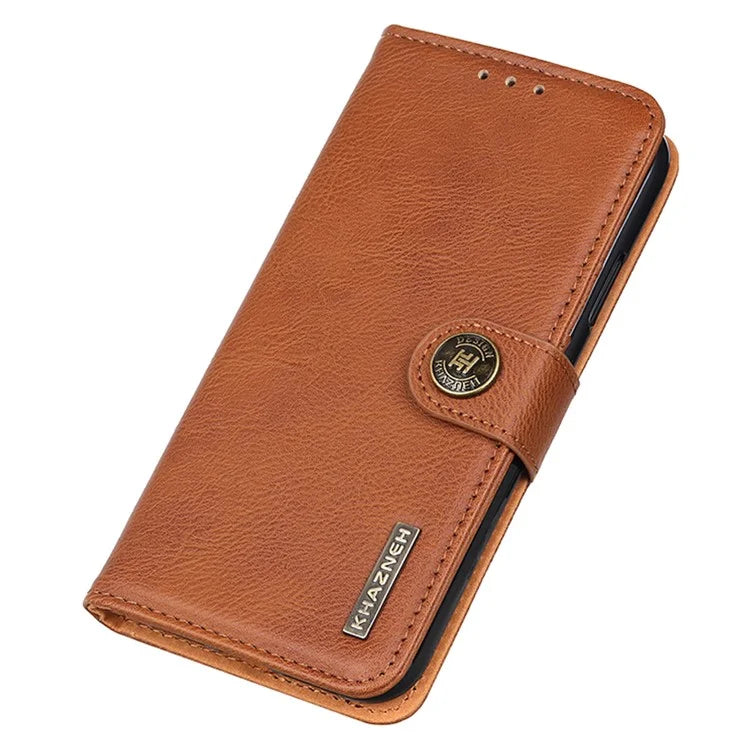 KHAZNEH For Xiaomi Redmi Note 13 5G Cowhide Texture Case Leather Phone Wallet Cover
