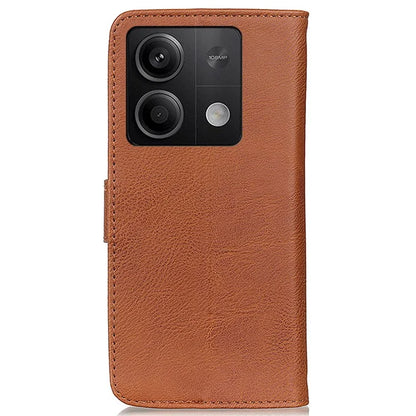 KHAZNEH For Xiaomi Redmi Note 13 5G Cowhide Texture Case Leather Phone Wallet Cover
