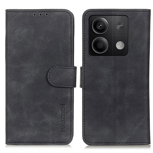 KHAZNEH For Xiaomi Redmi Note 13 5G Case Retro PU Leather Smart Phone Stand Cover