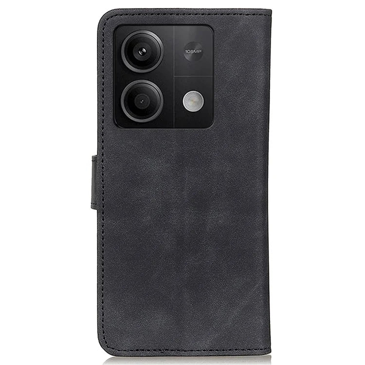 KHAZNEH For Xiaomi Redmi Note 13 5G Case Retro PU Leather Smart Phone Stand Cover