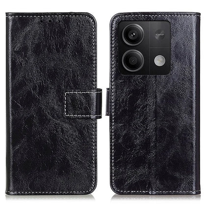 For Xiaomi Redmi Note 13 5G Case PU Leather Crazy Horse Texture Mobile Phone Wallet Cover