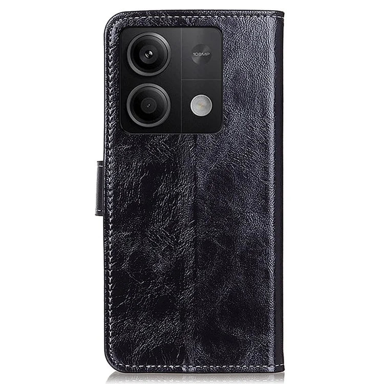 For Xiaomi Redmi Note 13 5G Case PU Leather Crazy Horse Texture Mobile Phone Wallet Cover