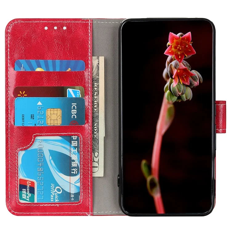 For Xiaomi Redmi Note 13 5G Case PU Leather Crazy Horse Texture Mobile Phone Wallet Cover