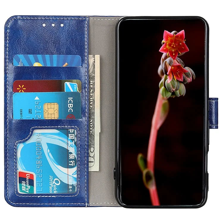 For Xiaomi Redmi Note 13 5G Case PU Leather Crazy Horse Texture Mobile Phone Wallet Cover