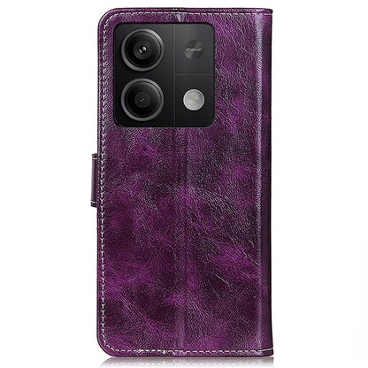For Xiaomi Redmi Note 13 5G Case PU Leather Crazy Horse Texture Mobile Phone Wallet Cover