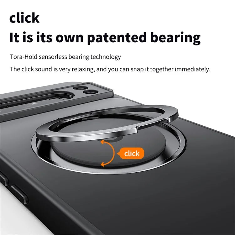 For Google Pixel 8 Phone Case Ring Kickstand TPU+Acrylic Cover Compatible with MagSafe