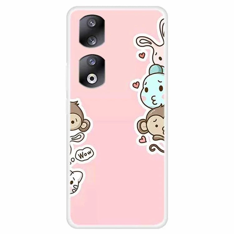 For Honor 90 Pro Case TPU Phone Back Cover Protector with Pattern Printing