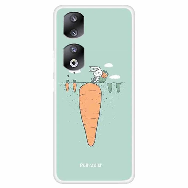 For Honor 90 Pro Case TPU Phone Back Cover Protector with Pattern Printing