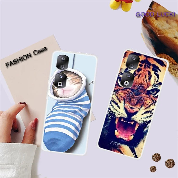 For Honor 90 Pro Case TPU Phone Back Cover Protector with Pattern Printing