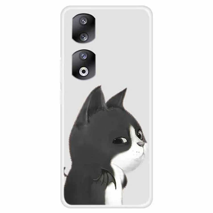 For Honor 90 Pro Case TPU Phone Back Cover Protector with Pattern Printing