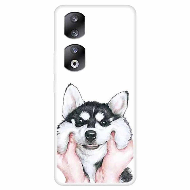 For Honor 90 Pro Case TPU Phone Back Cover Protector with Pattern Printing