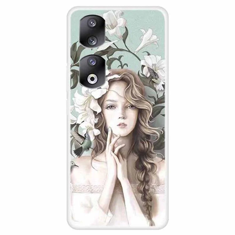 For Honor 90 Pro Case TPU Phone Back Cover Protector with Pattern Printing