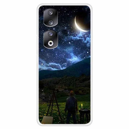 For Honor 90 Pro Case TPU Phone Back Cover Protector with Pattern Printing