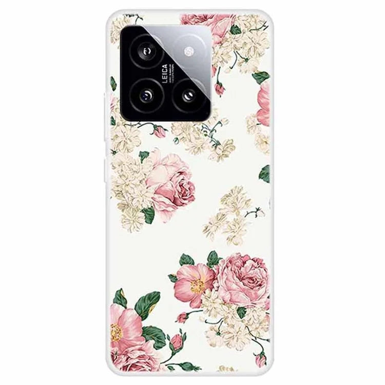 For Xiaomi 14 Case Pattern Printing Slim Anti-driop TPU Phone Protective Cover
