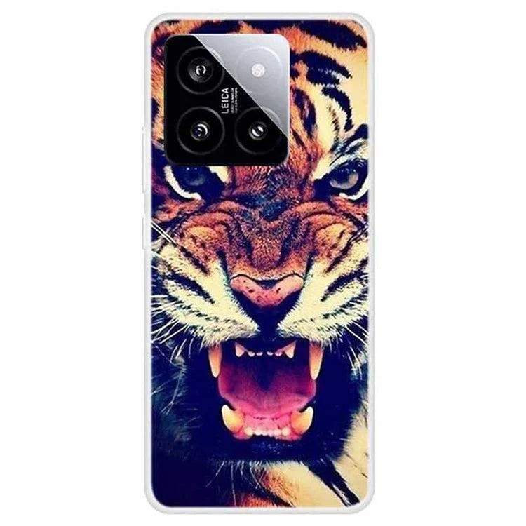 For Xiaomi 14 Case Pattern Printing Slim Anti-driop TPU Phone Protective Cover