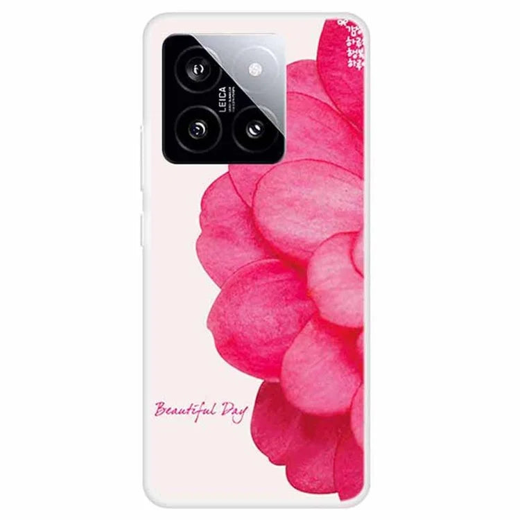 For Xiaomi 14 Case Pattern Printing Slim Anti-driop TPU Phone Protective Cover