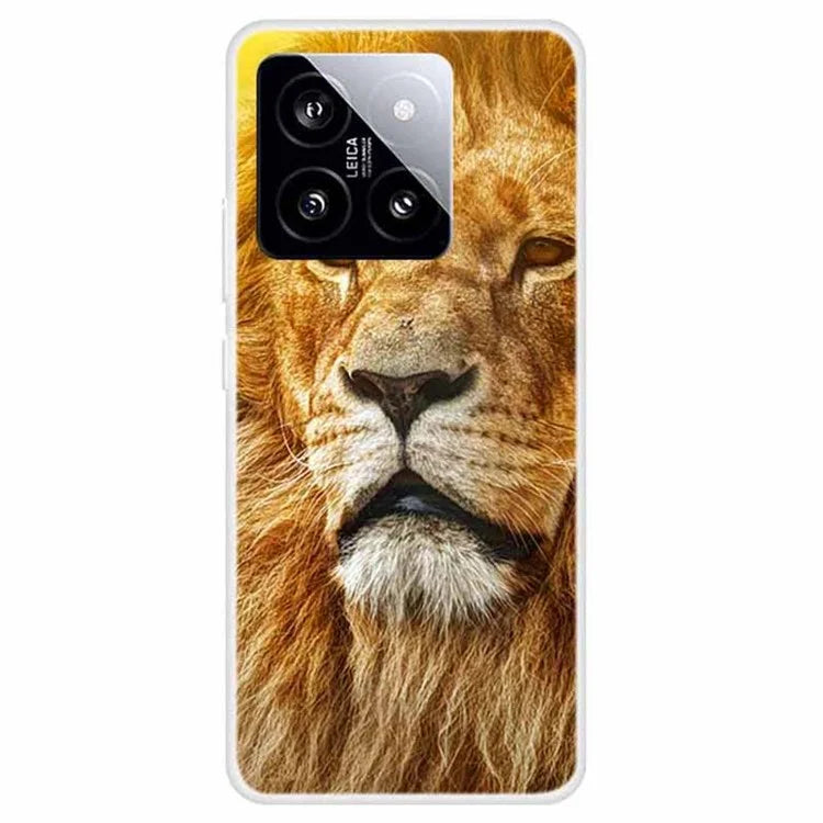 For Xiaomi 14 Case Pattern Printing Slim Anti-driop TPU Phone Protective Cover