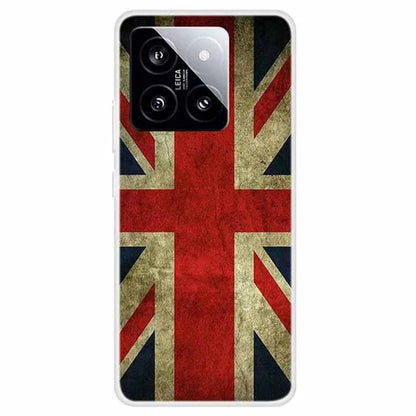 For Xiaomi 14 Case Pattern Printing Slim Anti-driop TPU Phone Protective Cover