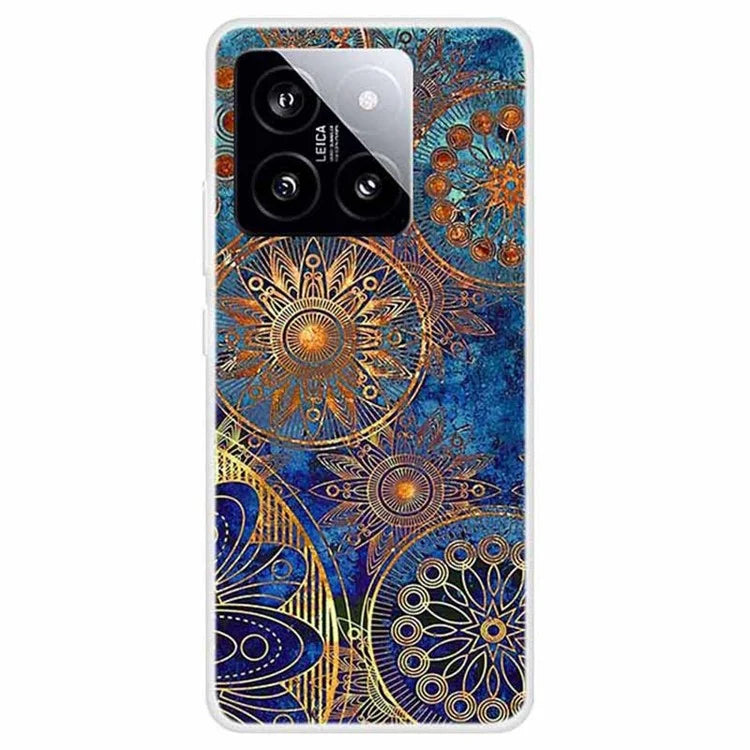 For Xiaomi 14 Case Pattern Printing Slim Anti-driop TPU Phone Protective Cover