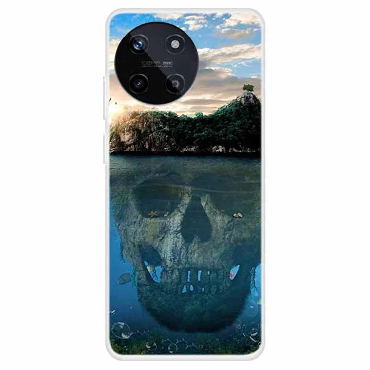 For Realme 11 4G (159.9x73.3x7.95mm) Back Cover Pattern Printing TPU Mobile Phone Protective Case
