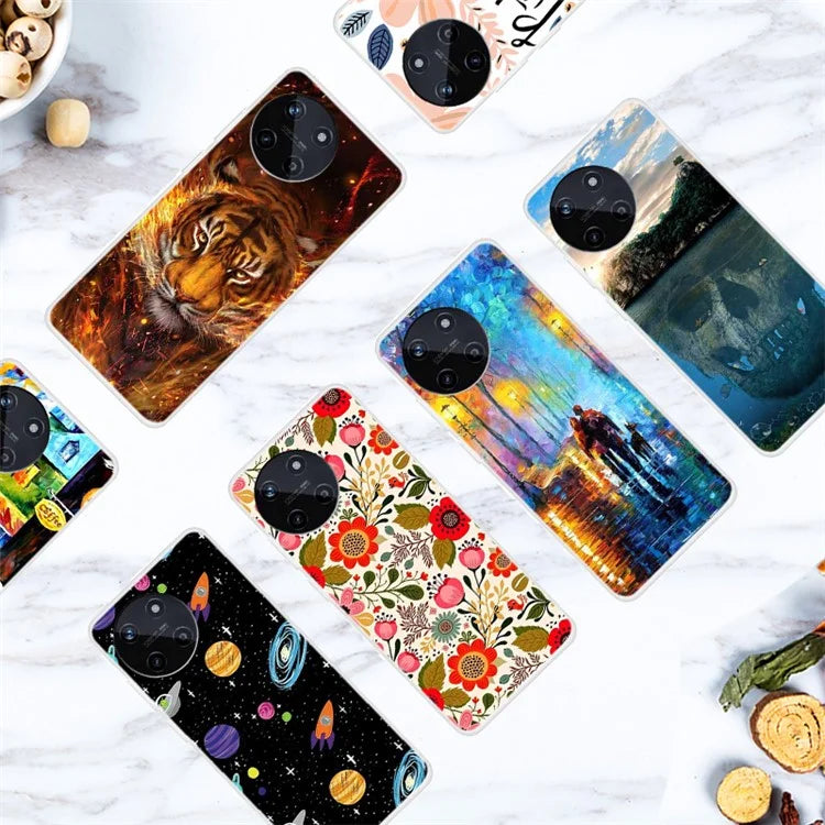 For Realme 11 4G (159.9x73.3x7.95mm) Back Cover Pattern Printing TPU Mobile Phone Protective Case