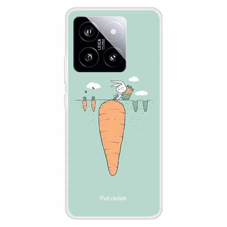For Xiaomi 14 TPU Case Anti-drop Pattern Printing Phone Protective Back Cover