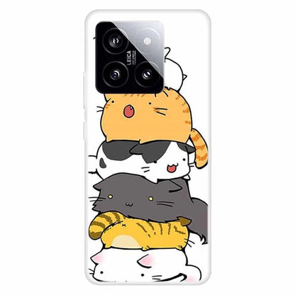 For Xiaomi 14 TPU Case Anti-drop Pattern Printing Phone Protective Back Cover