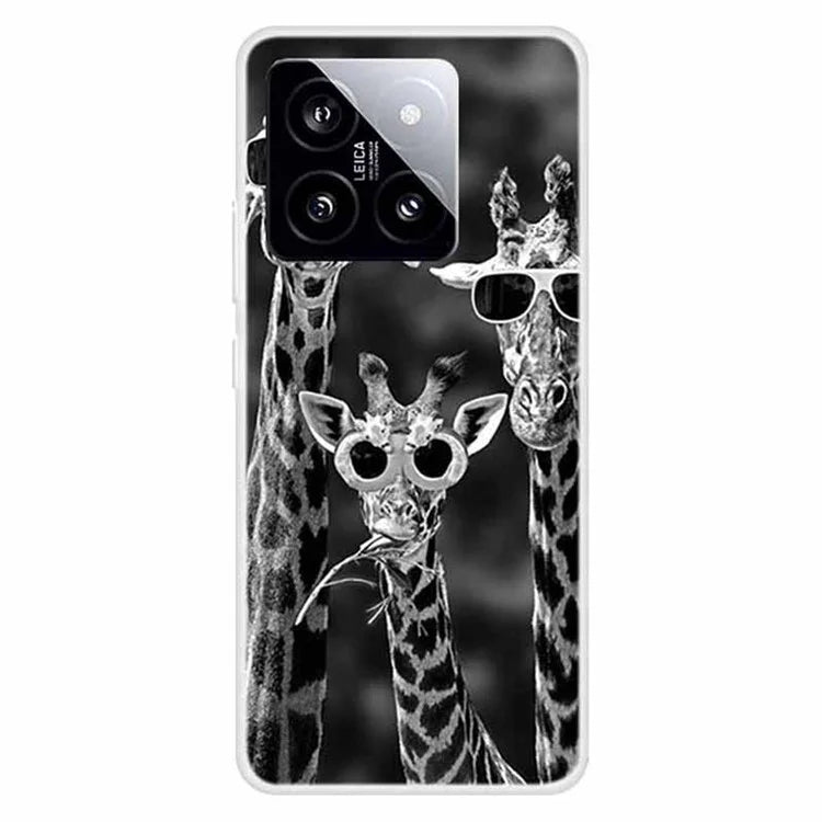 For Xiaomi 14 TPU Case Anti-drop Pattern Printing Phone Protective Back Cover
