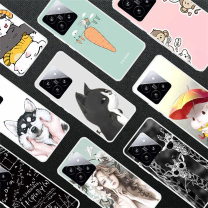 For Xiaomi 14 TPU Case Anti-drop Pattern Printing Phone Protective Back Cover