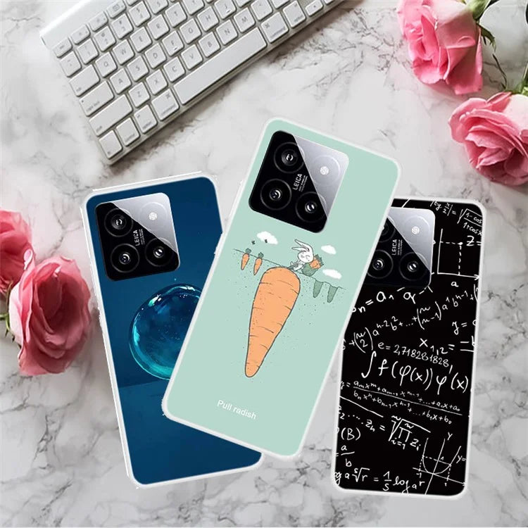 For Xiaomi 14 TPU Case Anti-drop Pattern Printing Phone Protective Back Cover