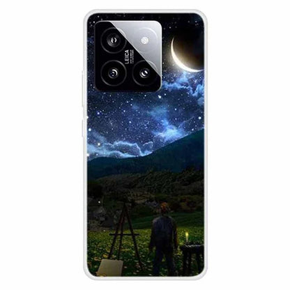For Xiaomi 14 TPU Case Anti-drop Pattern Printing Phone Protective Back Cover