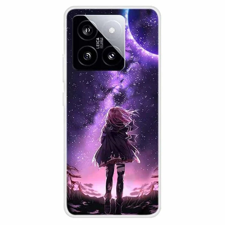 For Xiaomi 14 TPU Cover Pattern Printing Anti-scratch Mobile Phone Case Protector