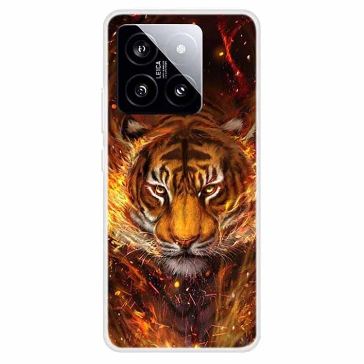 For Xiaomi 14 TPU Cover Pattern Printing Anti-scratch Mobile Phone Case Protector
