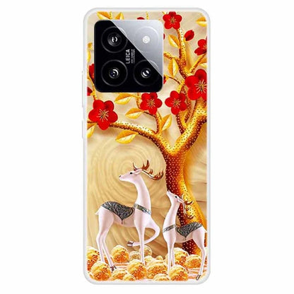 For Xiaomi 14 TPU Cover Pattern Printing Anti-scratch Mobile Phone Case Protector