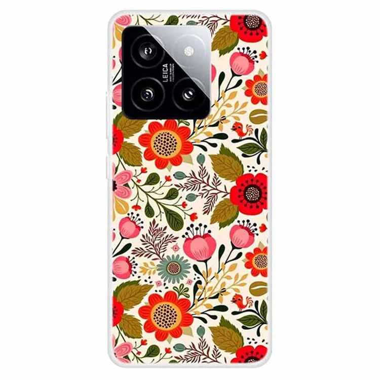 For Xiaomi 14 TPU Cover Pattern Printing Anti-scratch Mobile Phone Case Protector