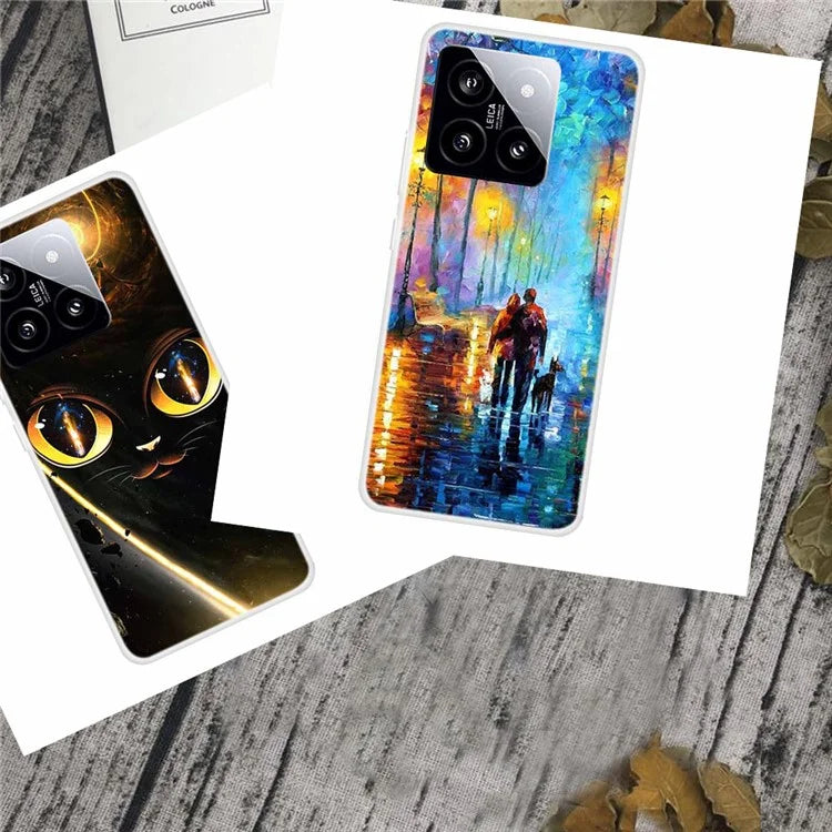 For Xiaomi 14 TPU Cover Pattern Printing Anti-scratch Mobile Phone Case Protector