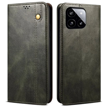 For Xiaomi Redmi K70E 5G / Poco X6 Pro 5G Leather Case Wallet Waxy Crazy Horse Texture Stand Cover