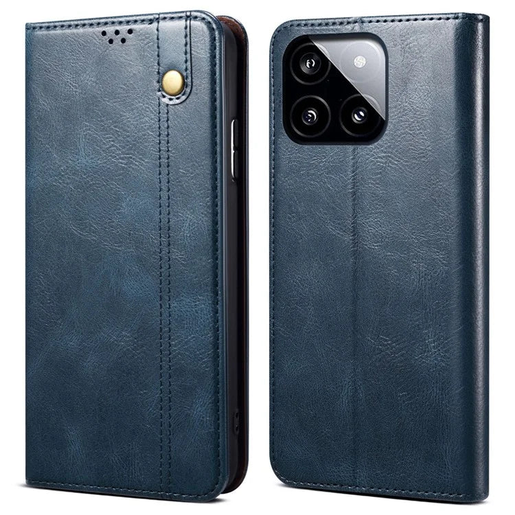 For Xiaomi Redmi K70 5G / K70 Pro 5G Leather Case Wallet Waxy Crazy Horse Texture Stand Cover