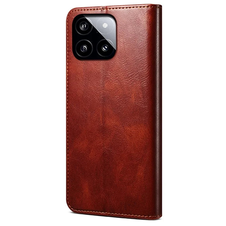 For Xiaomi Redmi K70 5G / K70 Pro 5G Leather Case Wallet Waxy Crazy Horse Texture Stand Cover