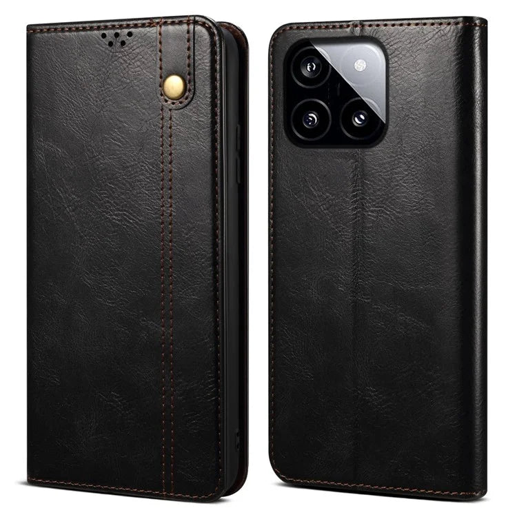 For Xiaomi Redmi K70 5G / K70 Pro 5G Leather Case Wallet Waxy Crazy Horse Texture Stand Cover