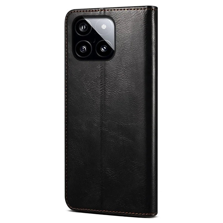 For Xiaomi Redmi K70 5G / K70 Pro 5G Leather Case Wallet Waxy Crazy Horse Texture Stand Cover